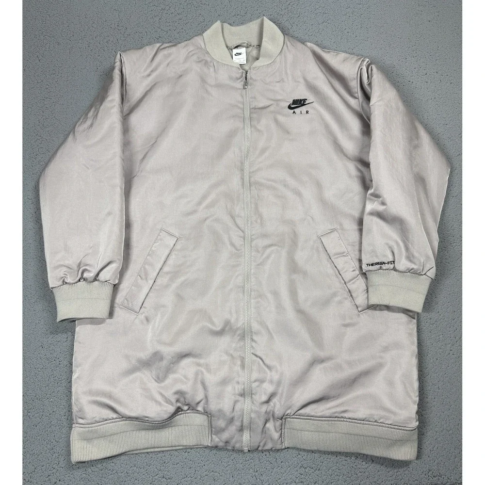 Nike Therma-FIT Air Jacket Mens 2XL Gray Full Zip Insulated Bomber DD4640-033